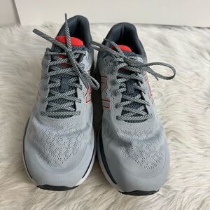 New Balance Gray and Red Athletic Shoes